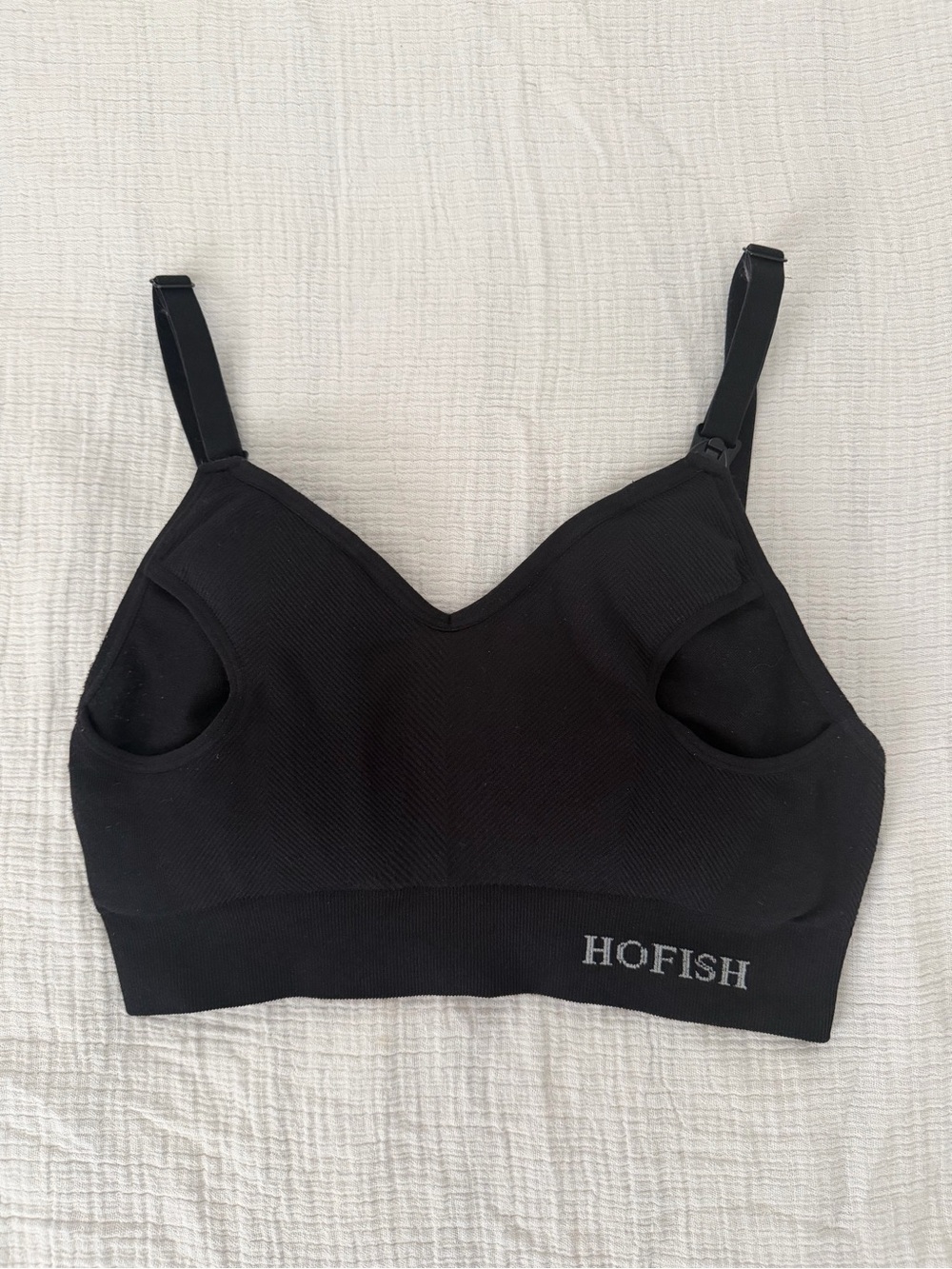 3 pack - Women's Black Seamless Nursing Bra with Adjustable Straps